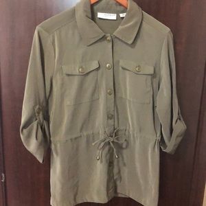 SAG HARBOR green button down shirt 👚